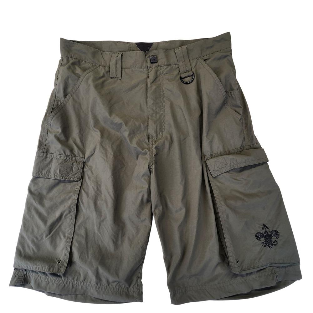 Boy Scouts of America Centennial Uniform Shorts Mens Small Green BSA Nylon